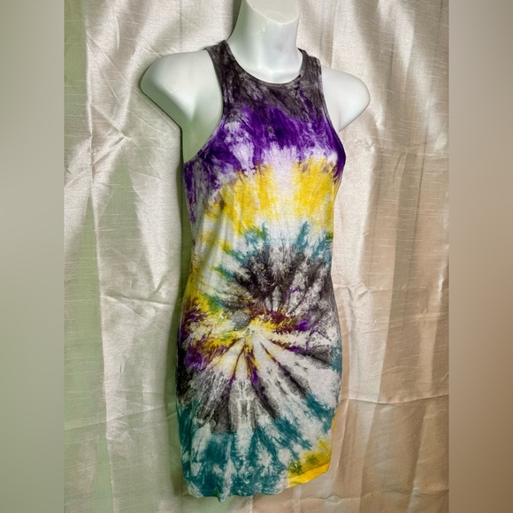 Tie Dye Print Mini T-Shirt Dress - Picture 3 of 12
